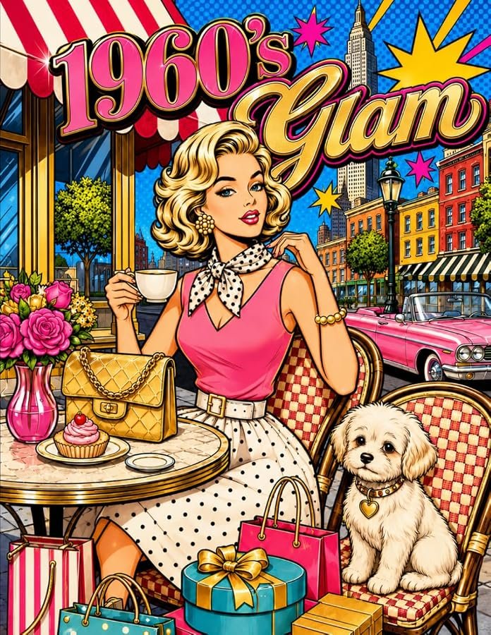 1960s Glam Coloring Book Cover