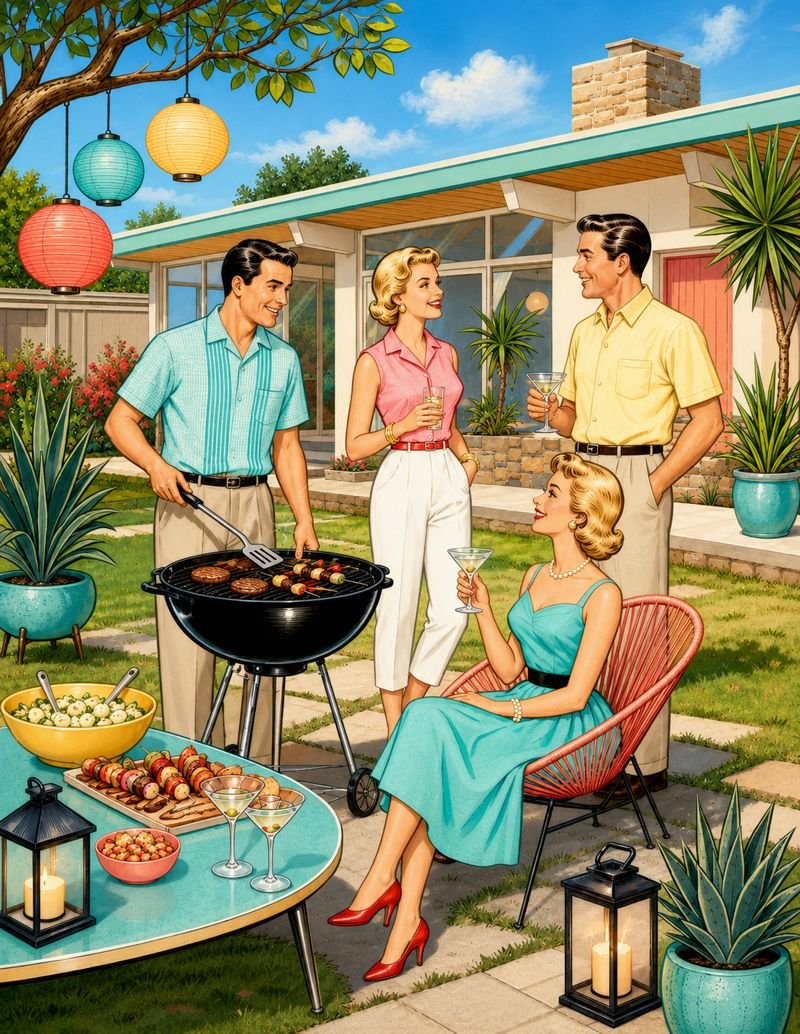 Entertaining in the 50's and 60's Coloring Book – back cover – Professor ANT