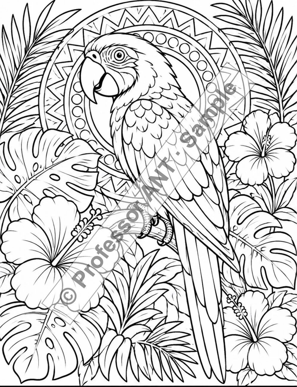 Exotic Birds coloring page 4