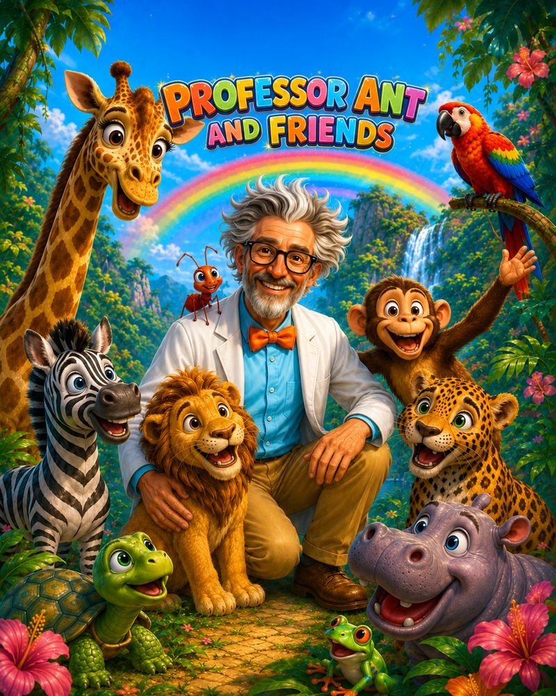 Professor ANT and Friends Coloring Book – back cover – Professor ANT