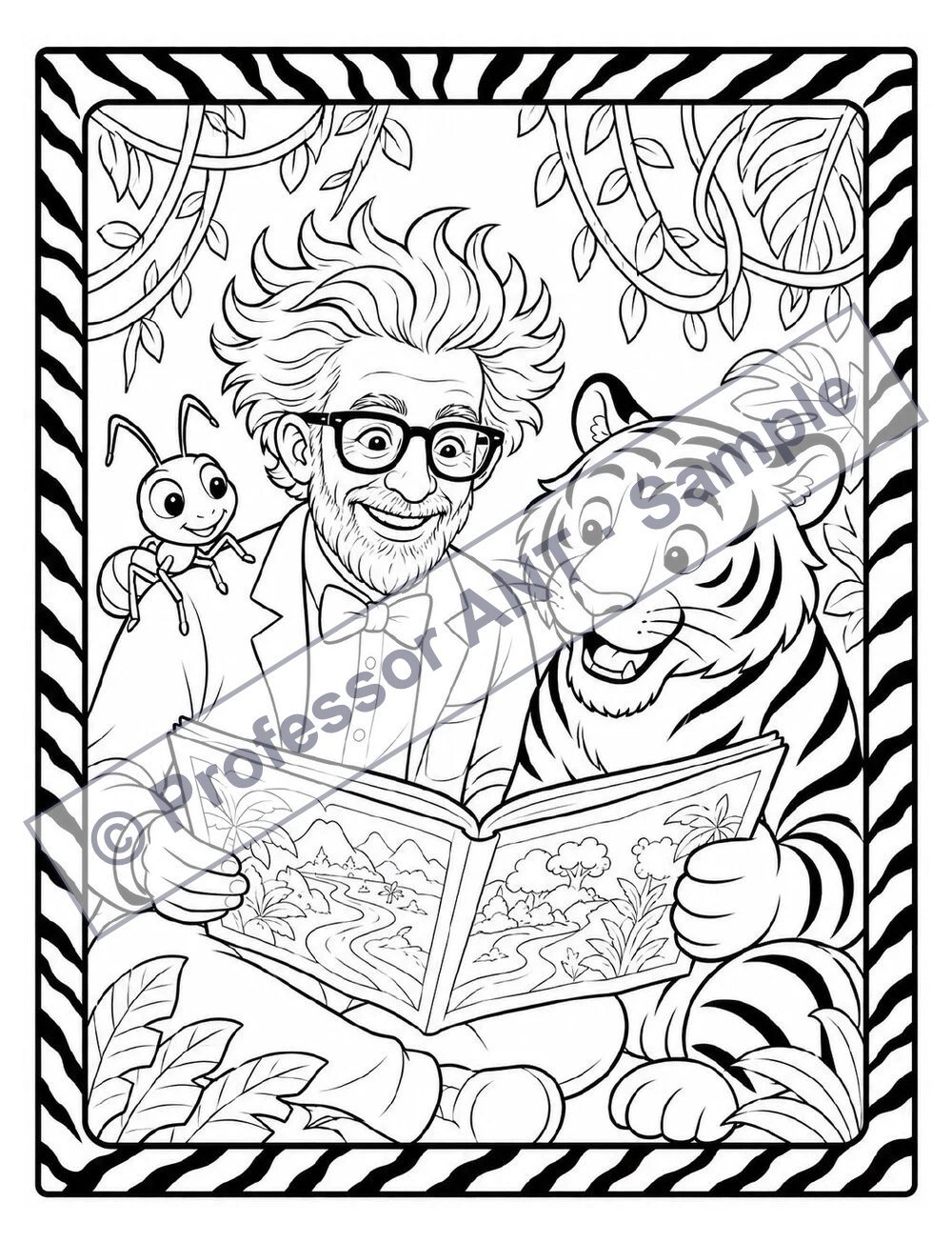 Professor ANT and Friends coloring page 2
