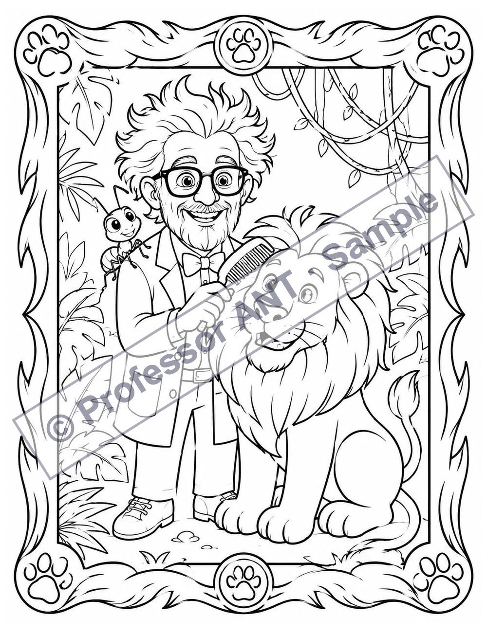 Professor ANT and Friends coloring page 3