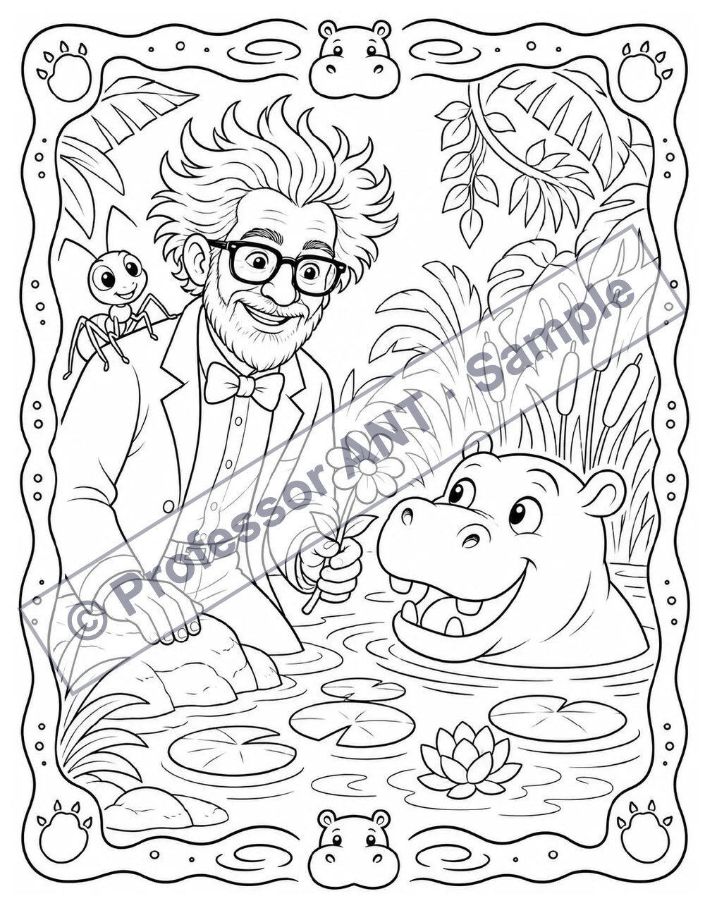 Professor ANT and Friends coloring page 4