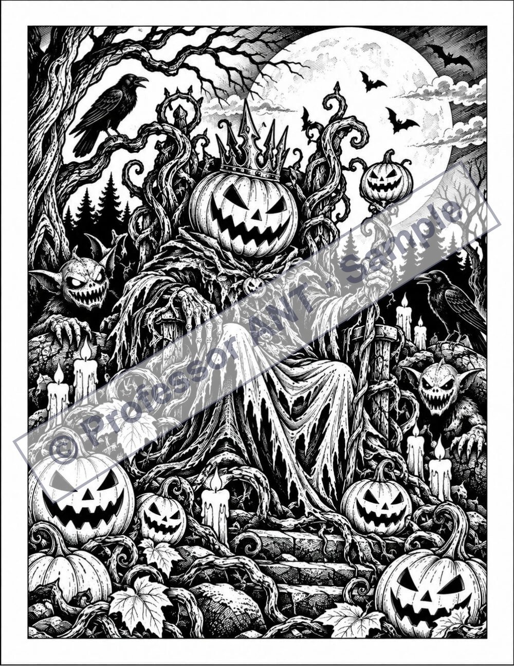 Professor ANT’s Halloween coloring page 3